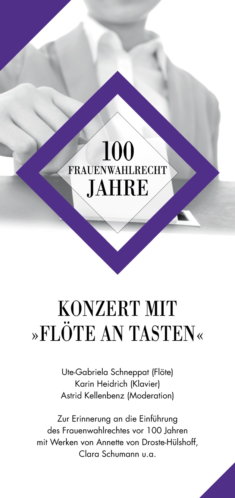 Auf zur Damenwahl – Konzerte mit Moderation zu 100 Jahre Frauenwahlrecht