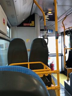 Im Bus 18 auf den Weg nach Perlan