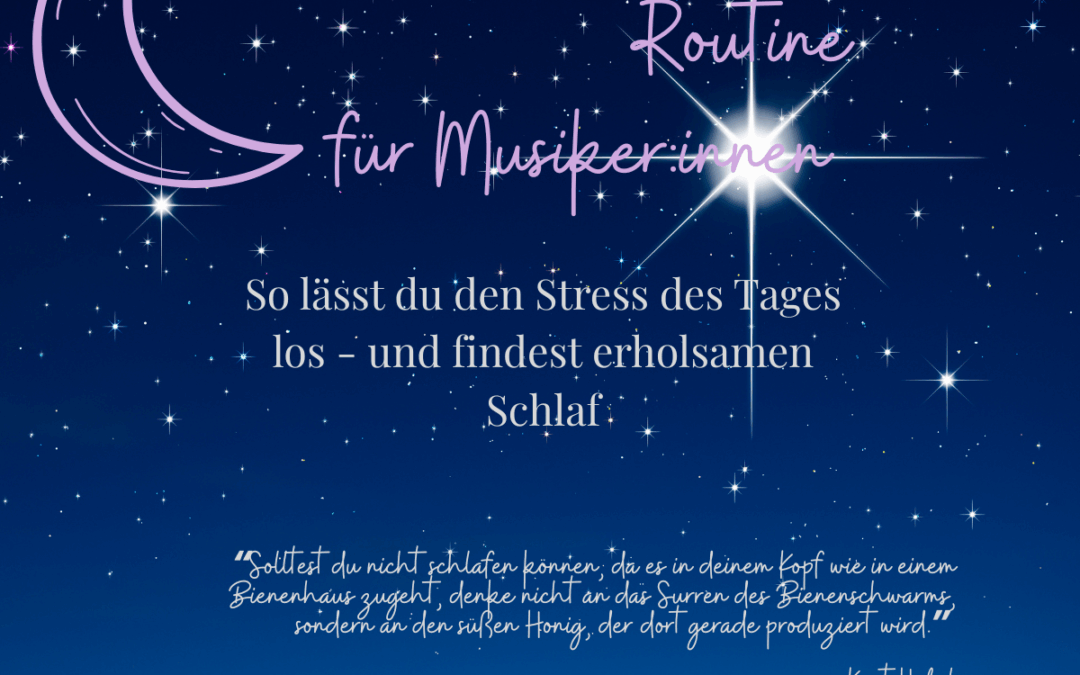 Abendroutine für Musiker:innen